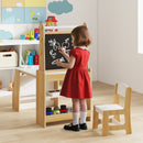 Kids Art Table and Chair Set with Easel and Chair for Drawing Reading