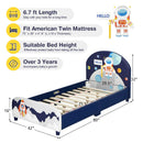 Kids Upholstered Platform Bed with Headboard and Footboard by LJGDeals