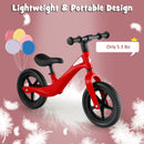 Kids Balance Bike with Rotatable Handlebar and Adjustable Seat Height-Red by LJGDeals