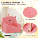 Kids Bear Sofa Toddler Foam Couch with Soft Fleece Fabric Cover by LJGDeals