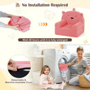 Kids Bear Sofa Toddler Foam Couch with Soft Fleece Fabric Cover by LJGDeals