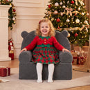 Kids Bear Sofa Toddler Foam Couch with Soft Fleece Fabric Cover by LJGDeals