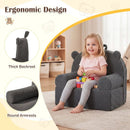 Kids Bear Sofa Toddler Foam Couch with Soft Fleece Fabric Cover by LJGDeals