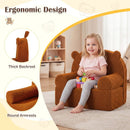 Kids Bear Sofa Toddler Foam Couch with Soft Fleece Fabric Cover by LJGDeals