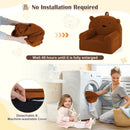 Kids Bear Sofa Toddler Foam Couch with Soft Fleece Fabric Cover by LJGDeals
