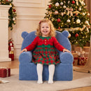 Kids Bear Sofa Toddler Foam Couch with Soft Fleece Fabric Cover by LJGDeals