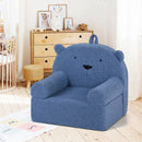 Kids Bear Sofa Toddler Foam Couch with Soft Fleece Fabric Cover by LJGDeals