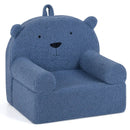 Kids Bear Sofa Toddler Foam Couch with Soft Fleece Fabric Cover by LJGDeals