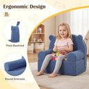 Kids Bear Sofa Toddler Foam Couch with Soft Fleece Fabric Cover by LJGDeals