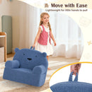 Kids Bear Sofa Toddler Foam Couch with Soft Fleece Fabric Cover by LJGDeals