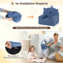 Kids Bear Sofa Toddler Foam Couch with Soft Fleece Fabric Cover