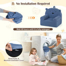 Kids Bear Sofa Toddler Foam Couch with Soft Fleece Fabric Cover by LJGDeals