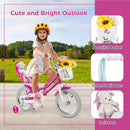 Kids Bike 14 Inch with Training Wheels and 2 Brake System for 3-5 Years Old