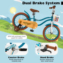 16 Inch Kids Bike with Training Wheels and Front Handbrake