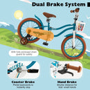 16 Inch Kids Bike with Training Wheels and Front Handbrake by LJGDeals