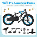 Kids Bike with Adjustable Handlebar and Saddle Black-16 inches