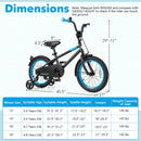 Kids Bike with Adjustable Handlebar and Saddle Black-16 inches
