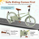 Kids Bike with Adjustable Handlebar and Saddle Green-18 Inches