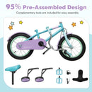 Kids Bike with Adjustable Handlebar and Saddle Purple by LJGDeals