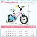 Kids Bike with Adjustable Handlebar and Saddle Pink by LJGDeals