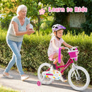 Kids Bicycle 18 Inch Toddler and Kids Bike with Training Wheels for 6-8 Year Old Kids-Pink by LJGDeals