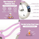 14 Inch Kid's Bike with Removable Training Wheels and Basket-Purple by LJGDeals