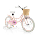 18-Inch Kids Bike with Training Wheels and Adjustable Handlebar Seat