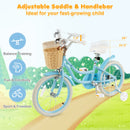 18-Inch Kids Bike with Training Wheels and Adjustable Handlebar Seat