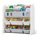 Kids Bookshelf and Toy Storage Organizer with 6 Bins
