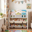 Kids Bookshelf and Toy Storage Organizer with 6 Bins