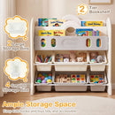 Kids Bookshelf and Toy Storage Organizer with 6 Bins