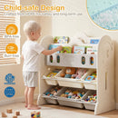 Kids Bookshelf and Toy Storage Organizer with 6 Bins by LJGDeals