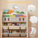 Kids Bookshelf and Toy Storage Organizer with 6 Bins by LJGDeals