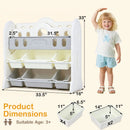 Kids Bookshelf and Toy Storage Organizer with 6 Bins by DirectDeals