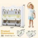 Kids Bookshelf and Toy Storage Organizer with 6 Bins