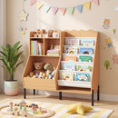 Kids Bookshelf and Toy Storage Organizer with 5 Fabric Pockets