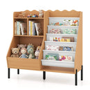 Kids Bookshelf and Toy Storage Organizer with 5 Fabric Pockets by LJGDeals