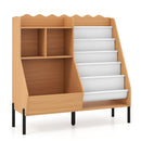 Kids Bookshelf and Toy Storage Organizer with 5 Fabric Pockets