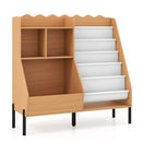 Kids Bookshelf and Toy Storage Organizer with 5 Fabric Pockets by LJGDeals