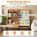 Kids Bookshelf and Toy Storage Organizer with 5 Fabric Pockets by LJGDeals