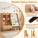 Kids Bookshelf and Toy Storage Organizer with 5 Fabric Pockets by LJGDeals