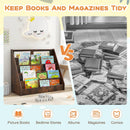 5-Tier Kids Bookshelf with Deep Compartments and Stable Baby Book Case by LJGDeals