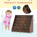 5-Tier Kids Bookshelf with Deep Compartments and Stable Baby Book Case by LJGDeals