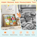 5-Tier Kids Bookshelf with Deep Compartments and Stable Baby Book Case-Natural