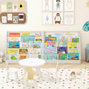 5-Tier Kids Bookshelf with Deep Compartments and Stable Baby Book Case-White