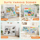 5-Tier Kids Bookshelf with Deep Compartments and Stable Baby Book Case-White