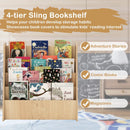4-Tier Kids Bookshelf with Deep Compartments for Bedroom by LJGDeals