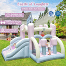 Kids Bounce House with Slide and 2 Boxing Columns for Party without Blower by LJGDeals