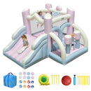 Kids Bounce House with Slide and 2 Boxing Columns for Party with 480W Blower by LJGDeals