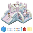 Kids Bounce House with Slide and 2 Boxing Columns for Party without Blower by LJGDeals